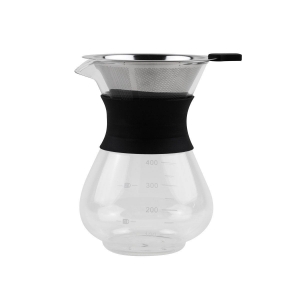 Elegante cafetera de goteo de vidrio incluye filtro