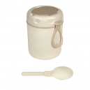 Elegante contenedor de alimentos de plástico con interior de acero