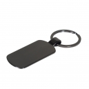 Llavero metálico con diseño de placa color negro