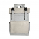 Innovador mochila de poliéster color gris