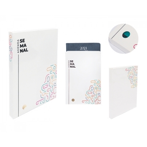 Casa de cartón Novocaja para Agenda semana ASP y AS