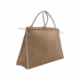 Bolsa de yute laminado color beige con 1 compartimiento