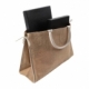 Bolsa de yute laminado color beige con 1 compartimiento