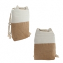 Bonita bolsa de yute con forro y 3 compartimientos