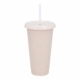 Vaso ecologíco con tapa y popote incluido