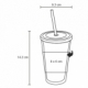 Vaso de plástico con materiales reciclados cap de 500 ml