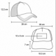 Sencilla gorra fabricada de poliéster con broche de plastico ajustable
