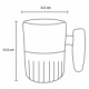 Elegante taza de cerámica con asa de madera cap de 400 ml