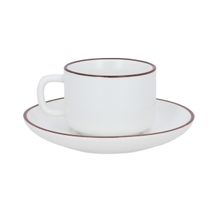 Set de plato y taza de cerámica capacidad de la taza 90 ml