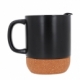 Taza de cerámica con base de corcho y tapa cap de 420 ml