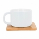 Taza de cerámica con base de bambú cuadrado cap de 200 ml