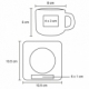 Taza de cerámica con base de bambú cuadrado cap de 200 ml
