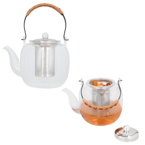 Tetera de vidrio con infusor capacidad de 1 200 ml