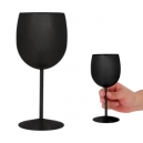 Copa de vino de acero inoxidable color negro y capacidad de 300 ml