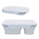 Contenedor de alimentos de silicón con 2 compartimientos