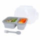 Contenedor de alimentos de silicón con 2 compartimientos