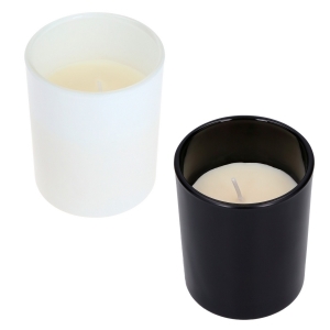 Vela con envase de vidrio y acabado mate