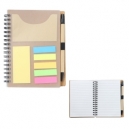 Libreta ecológica de cartón con espiral y plástico protector