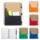 Libreta ecológica de cartón con ranura porta tarjetas