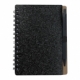 Bonita libreta ecológica con espiral bolígrafo y pasta de brillantina