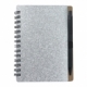 Bonita libreta ecológica con espiral bolígrafo y pasta de brillantina