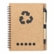 Libreta ecológica de corcho con espiral y bolígrafo