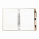 Libreta ecológica de corcho con espiral y bolígrafo