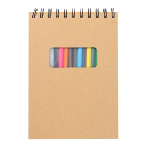 Libreta ecológica de pasta gruesa y espiral incluye 12 colores