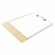Sujeta papeles hecho de madera con clip de metal