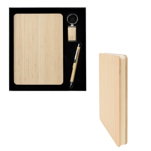 Elegante set ejecutivo incluye libreta bolígrafo y llavero