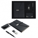 Elegante set ejecutivo incluye libreta bolígrafo llavero y tarjetero