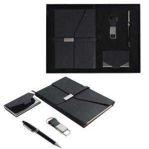 Elegante set ejecutivo incluye libreta bolígrafo llavero y tarjetero