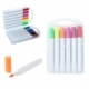 Set de 12 plumones de plástico con diferentes colores