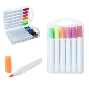 Set de 12 plumones de plástico con diferentes colores