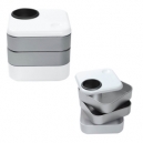 Elegante organizador de plástico para escritorio con 3 niveles