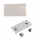 Placa metalica con acabado espejo y seguros