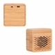 Bonita bocina bluetooth portátil fabricado de bambú