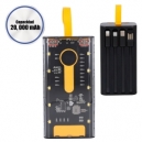 Elegante power bank trasparente de 20 000 mAh y varios puerto