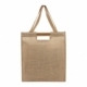 Elegante diseño de bolsa de yute laminado con asas