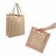 Elegante diseño de bolsa de yute laminado con asas