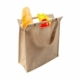 Elegante diseño de bolsa de yute laminado con asas
