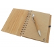 Libreta pastas de Bambú con bolígrafo.