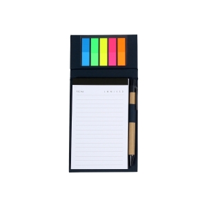 Pad con notas adhesivas y bolígrafo