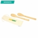 Set de cubiertos fabricado en bambú con estuche de tela