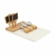 Set para quesos fabricado en mármol y bambú