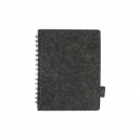 Libreta de espiral fabricada en fieltro rpet