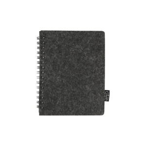 Libreta de espiral fabricada en fieltro rpet