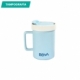 Taza con tapa fabricada de cerámica