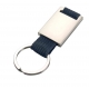 Llavero con placa rectangular de metal mate
