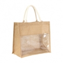 Bolsa de doble asa fabricada con yute